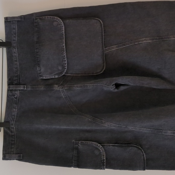 Agolde Cass Baggy Cargo Jean Grunge Black Organic Cotton Sz 33 Gorp Core - Picture 7 of 11